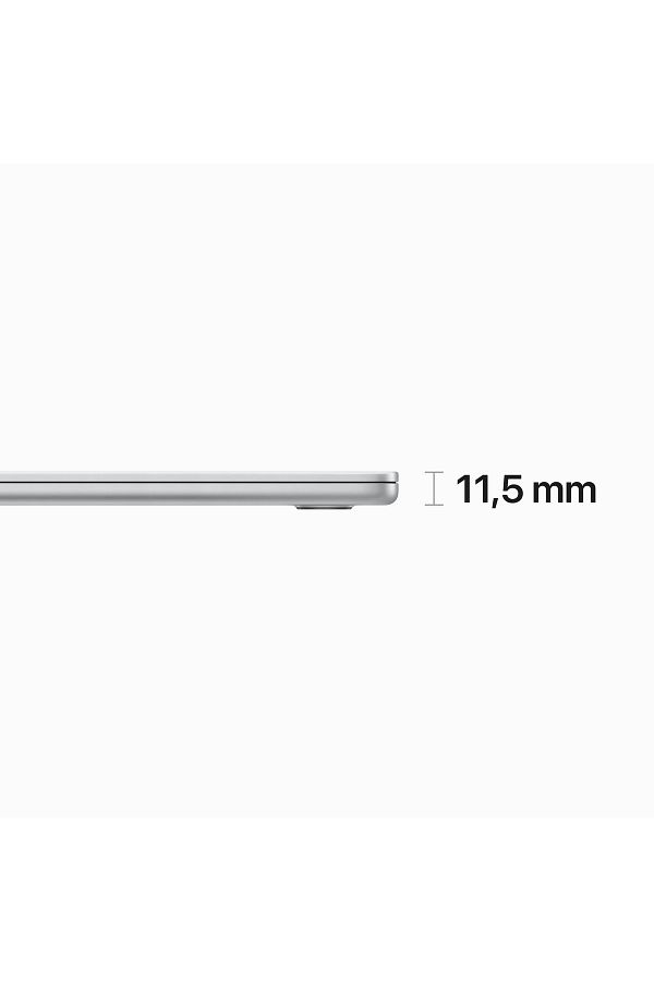 Apple 15-inch MacBook Air: Apple M2 chip with 8-core CPU and 10-core GPU, 512GB - Silver - Görsel 6