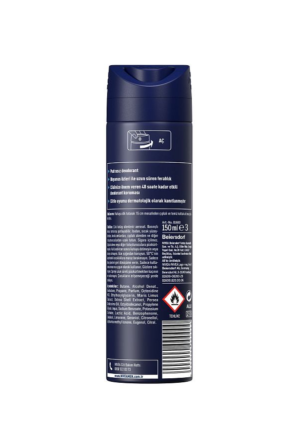 Men Erkek Sprey Deodorant Fresh Active 48 Saat Deodorant Koruması 150ml_1