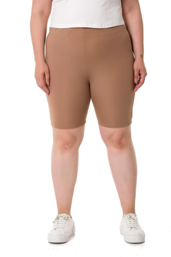 Elastic-waist Knee Üstü Leggings — Mink
