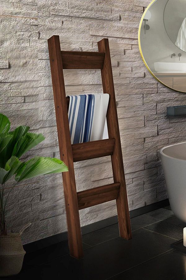 Perge Masif Ağaç Ceviz Renk 140x50 Askılık CPT2343-140