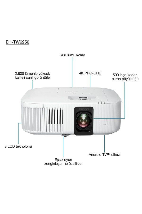 Epson Eh-tw6250 Smart 4k Projeksiyon Cihazı - Görsel 3