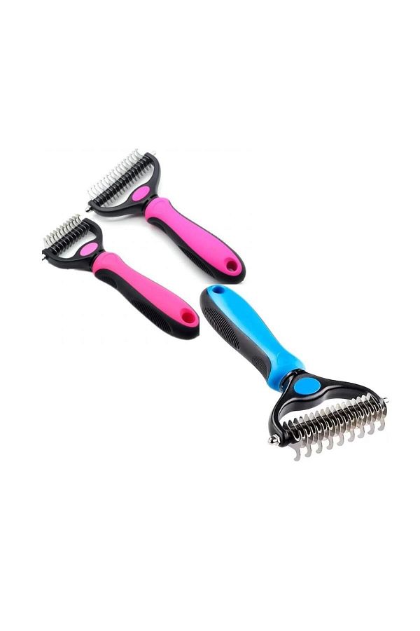 Plastik Saplı Metal Kedi Köpek Kıtık Tüy Topak Açıcı Tarak Karışık Renk Büyük Boy