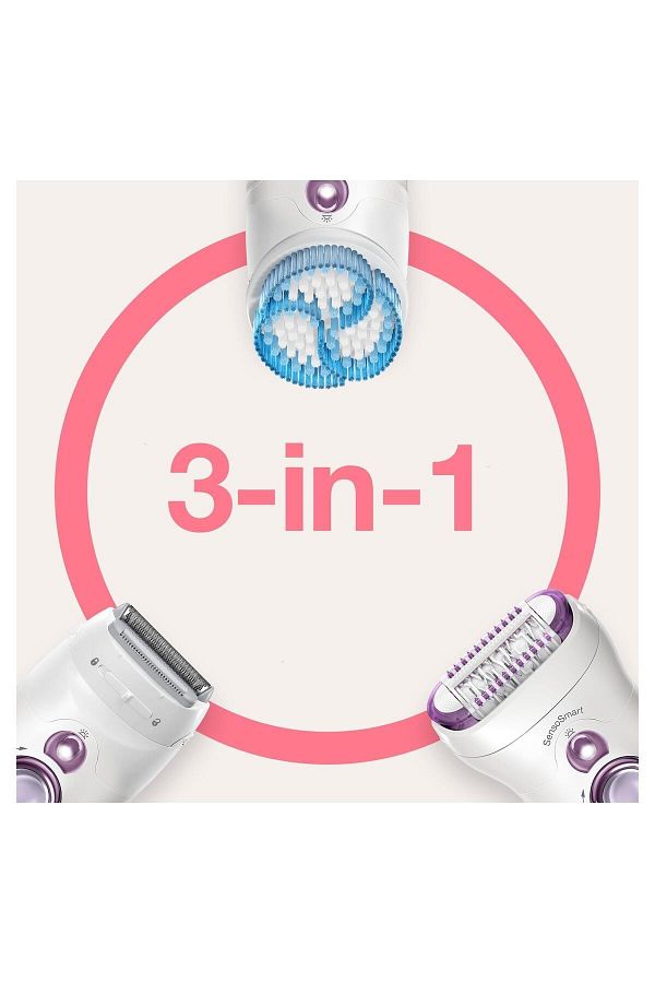 Braun Silk-épil 9 9735 SensoSmart, Kablosuz, Islak&Kuru, 6 Ek Parçalı, 3'ü 1 Arada Epilatör - Görsel 4