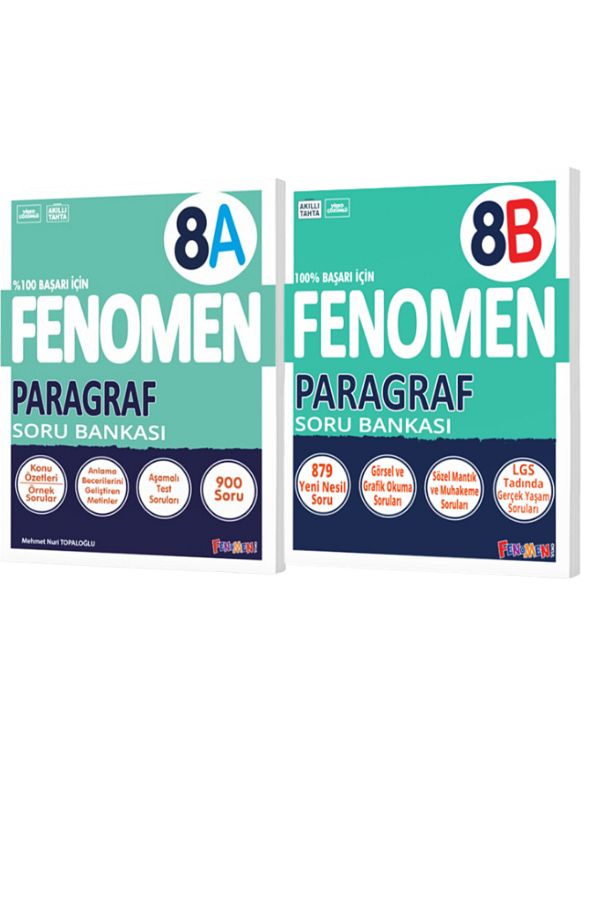 FENOMEN 8.SINIF LGS PARAGRAF A-B SORU BANKASI