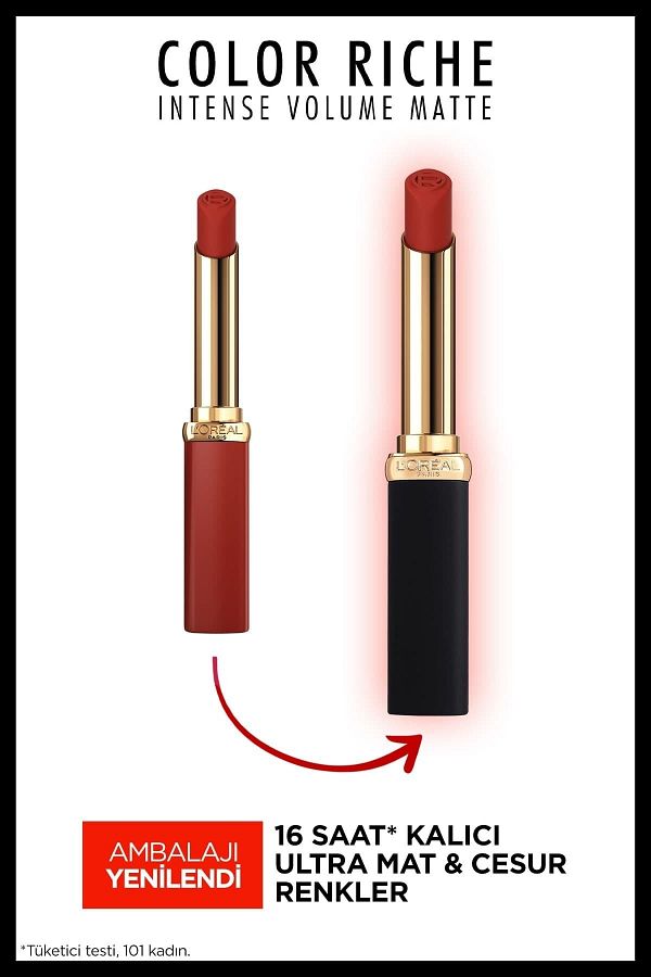 Color Riche Intense Volume Matte Ruj - 200 Orange Stand Up_3