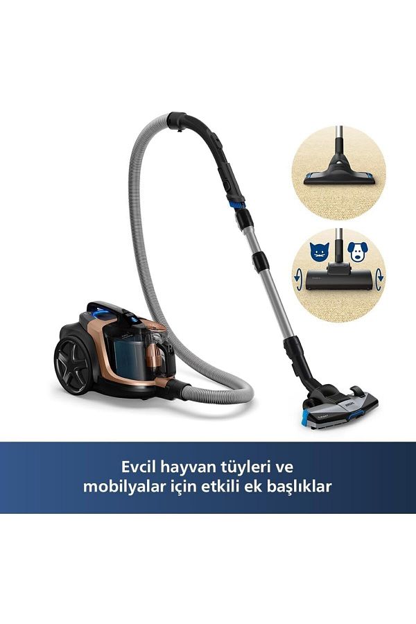 Philips YENİ SERİ , XB7150 Marathon Daily Torbasiz Elektrikli Süpürge , 5 YIL GARANTİ , 900 W ,HEPA 13 - Görsel 3