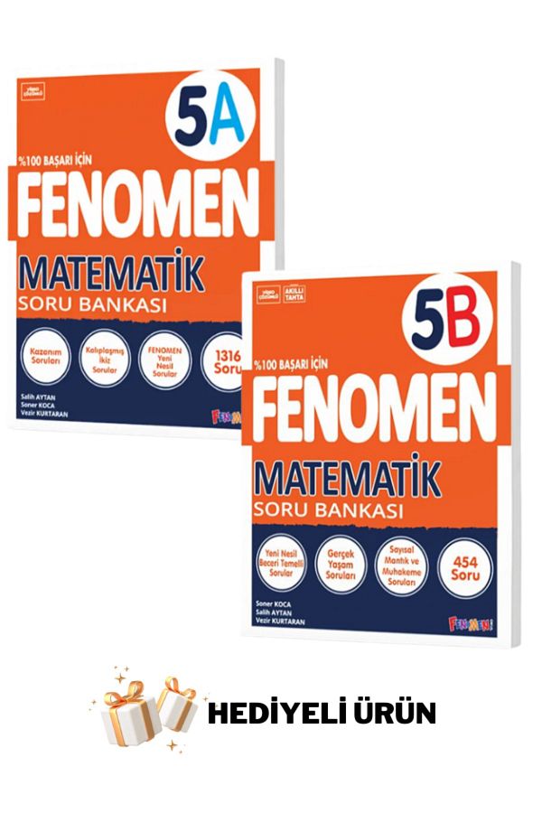 FENOMEN 5.SINIF MATEMATİK A-B SORU BANKASI HEDİYELİ