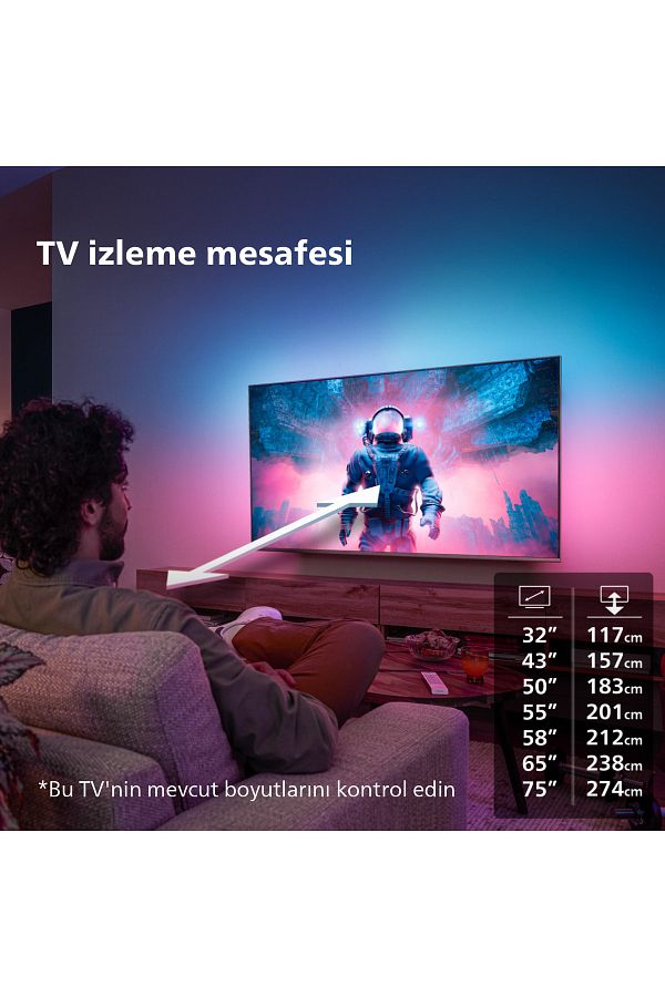 Philips 65OLED808 65" 165 Ekran Uydu Alıcılı 4K Ultra HD Smart Ambilight LED TV - Görsel 12