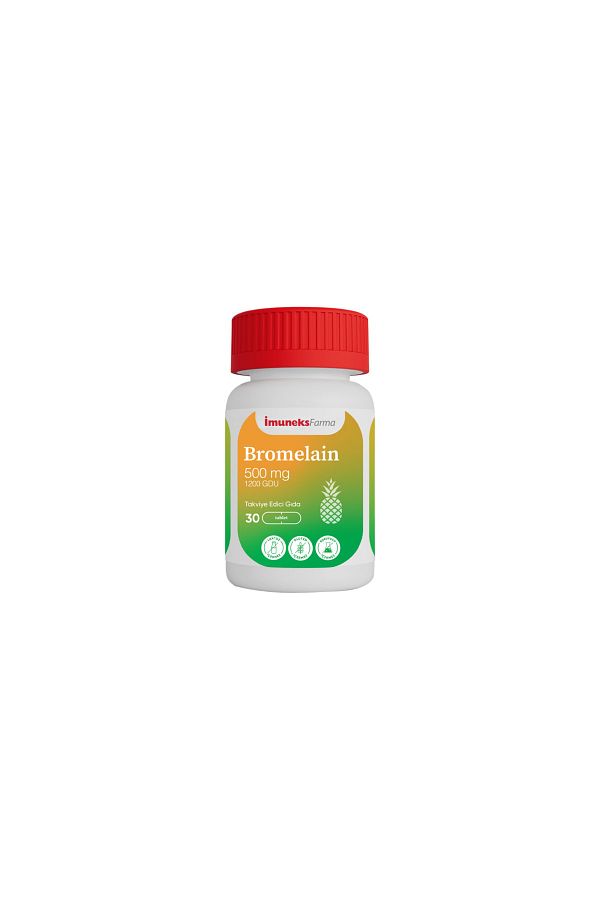 İmuneks Farma Bromelain 500 mg Takviye Edici Gıda 30 Tablet
