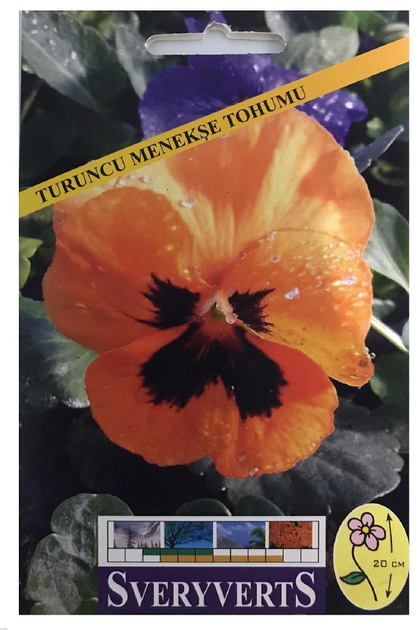 Turuncu Menekşe Çiçeği Tohumu Paket