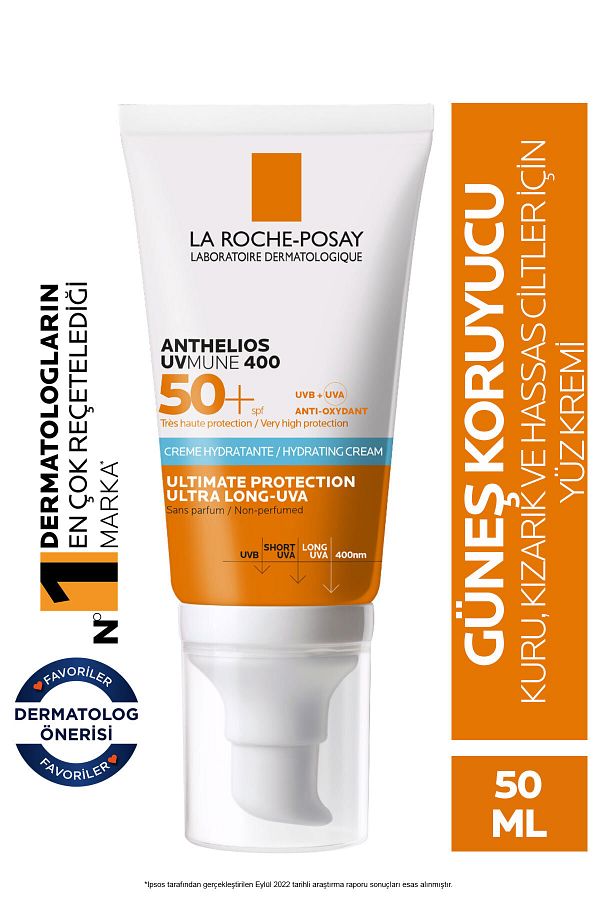 Anthelios Uvmune SPF+50 Hassas Ciltler İçin Yüksek Korumalı Yüz Güneş Kremi