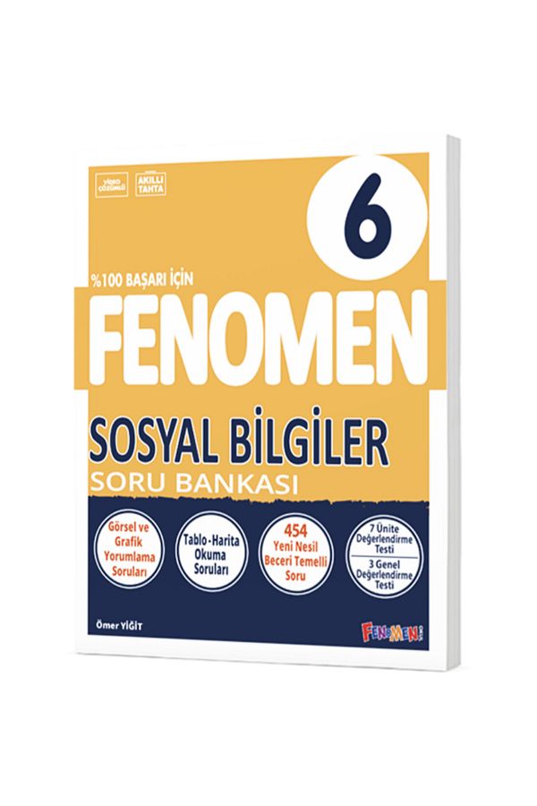 Fenomen Yayınları 6 Sınıf Sosyal Bilgiler Soru Bankası Yeni Nesil