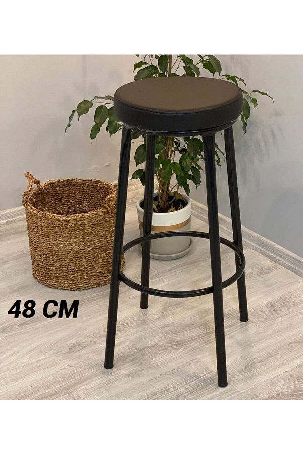 BAR TABURESİ SİYAH - SİYAH MİNDER 48 CM