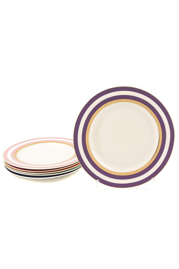 Renkli 6lı Pasta Tabağı 21 cm