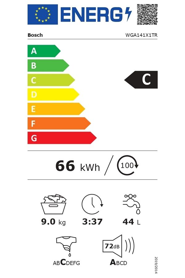 Bosch WGA141X1TR 9 kg 1000 Devir Çamaşır Makinesi Beyaz - Görsel 5