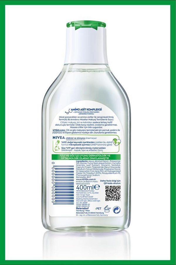 Micellar Makyaj Temizleme Suyu Arındırıcı 400 Ml, Yüz,göz Ve Dudak Temizleme_1