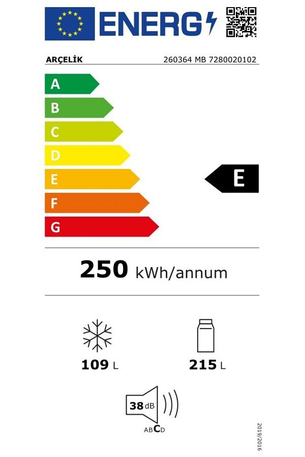 Arçelik 260364 Mb A++ Kombi No-Frost Buzdolabı - Görsel 2