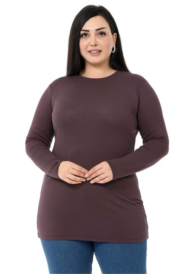 Crew Neck Long Sleeve Viscose Bodysuit — Koyu Vizon