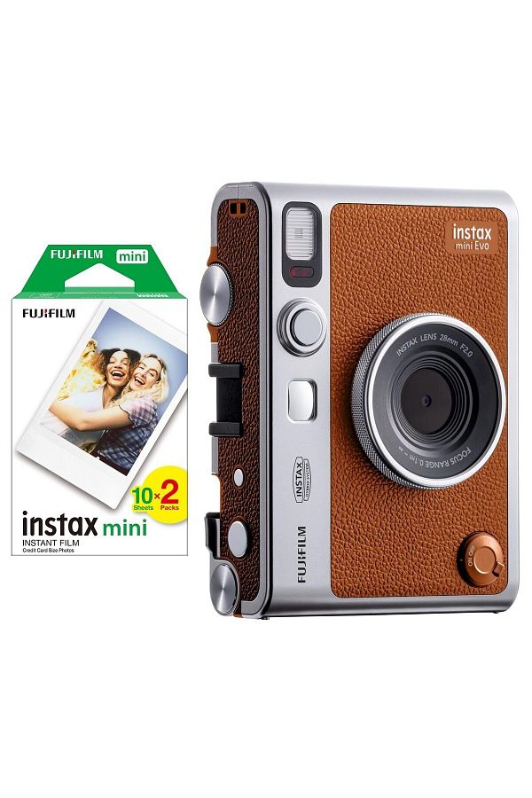Fujifilm Instax Mini Evo Kahverengi Fotoğraf Makinesi ve 20'li Film - Görsel 2
