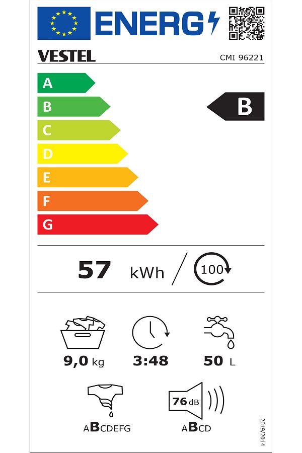 VESTEL CMI 96221 9 Kg 1200 Devir Çamaşır Makinesi - Görsel 6