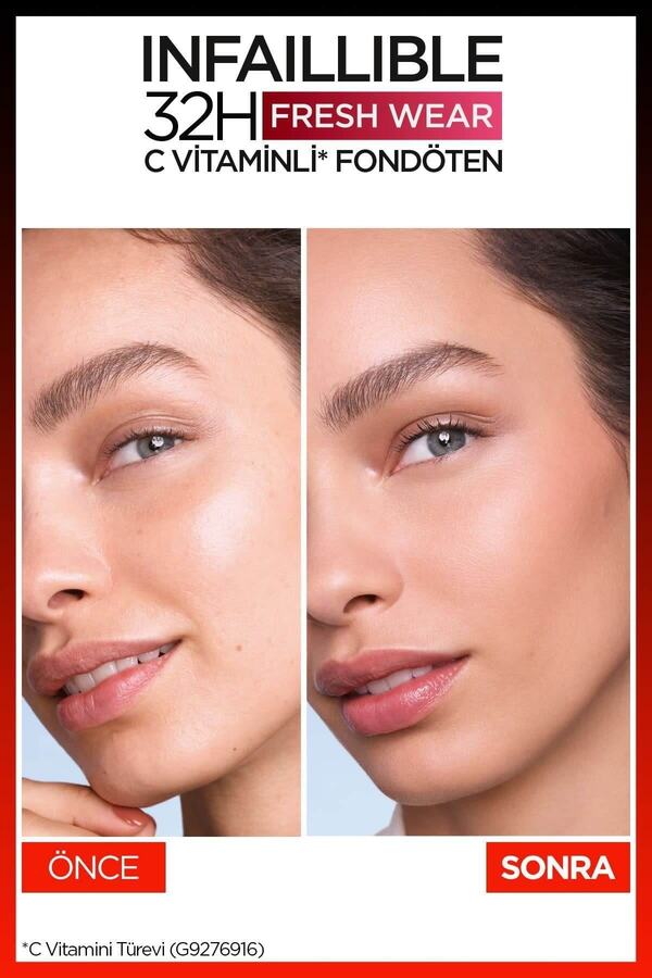 L'Oréal Paris Infaillible 32H Fresh Wear C Vitaminli Fondöten - 125 Natural Beige_4