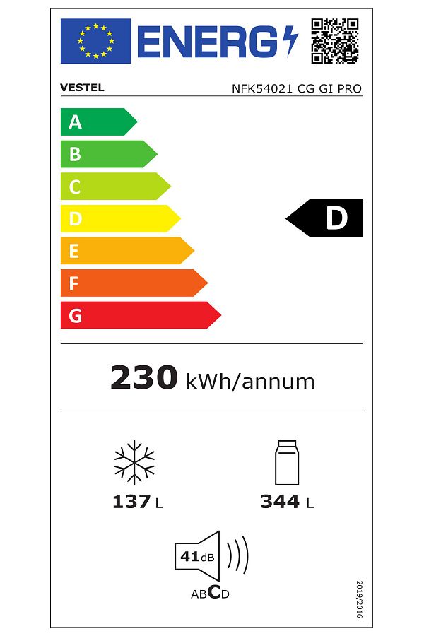 VESTEL NFK54021 CG GI PRO 481 Lt No-Frost Buzdolabı - Görsel 7
