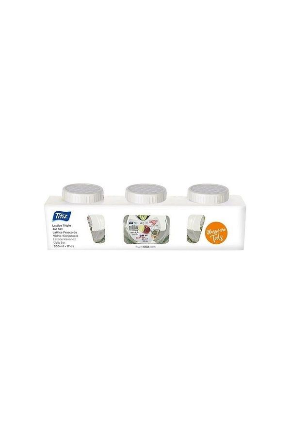 Kc-171 Lattice Kavanoz Çift Yönlü 3'Lü Set 500 Ml