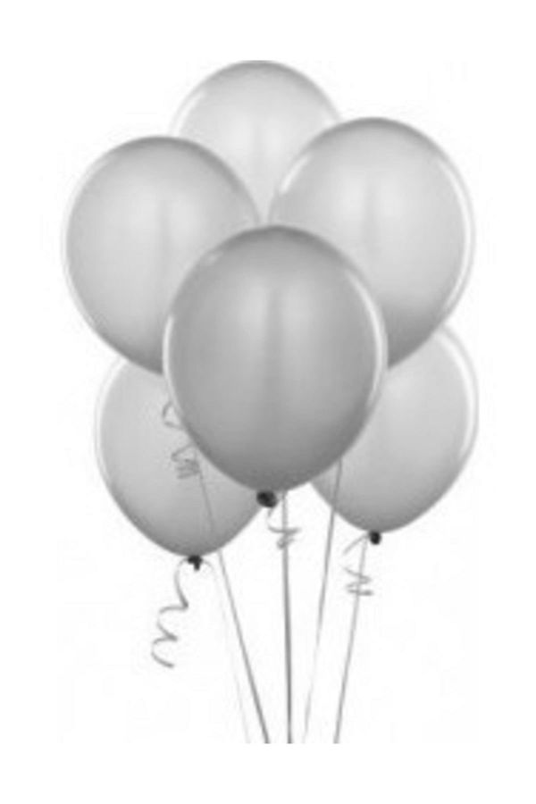 Gümüş Metalik Balon 100 Adet Balonevi