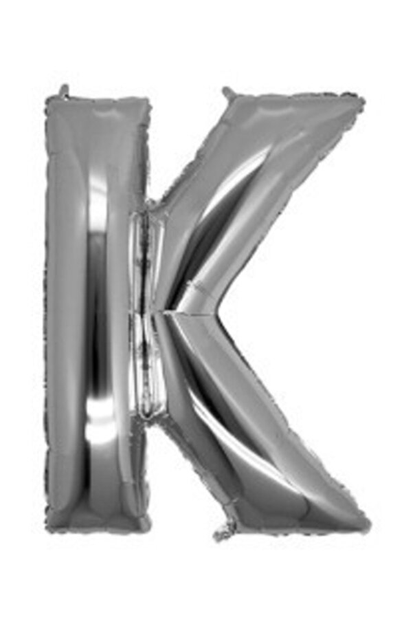 Folyo Balon Harf K Gümüş 16 Inc(40cm) Pk:1 Denizyıldızısanat