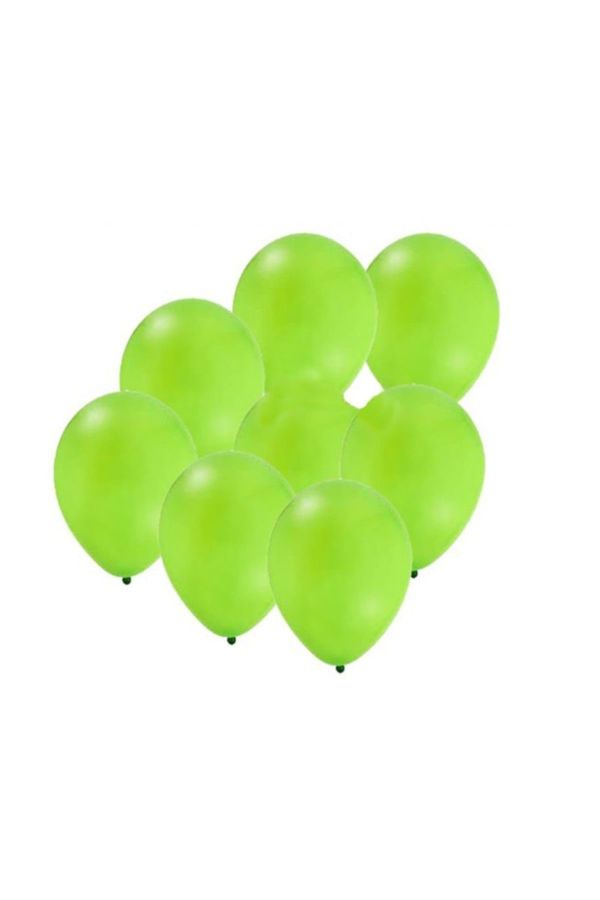 100 Adet Yeşil Metalik Düz Renk Sedefli Latex Balon