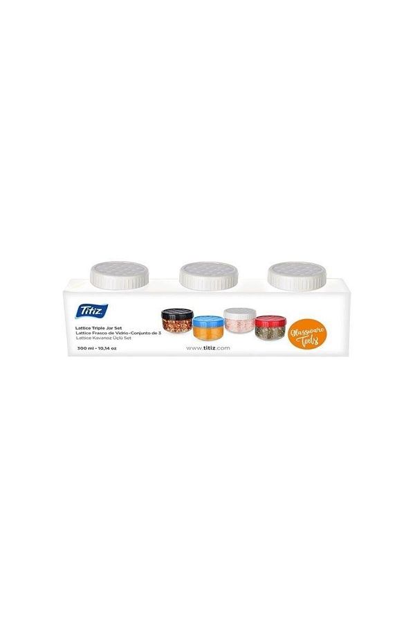 Kc-173 Lattice Kavanoz 3'Lü Set 300 Ml