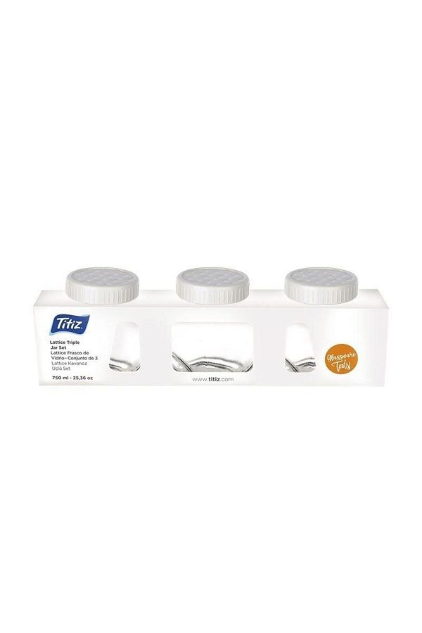 Kc-172 Lattice Kavanoz Çift Yönlü 3'Lü Set 750 Ml