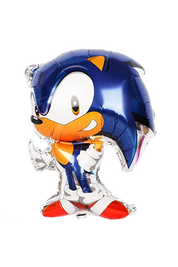 Sonic Boom Folyo Balon Süper Sonik Temalı Parti Balonu Kirpi Sonic Doğum Günü 65x48cm