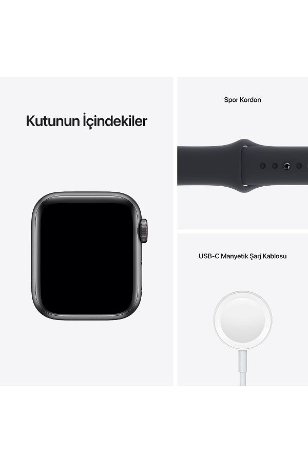 Apple Watch Se 44mm GPS+Cellular Uzay Grisi Alüminyum Kasa Gece Yarısı Kordon(Apple Türkiye Garantili) - Görsel 5