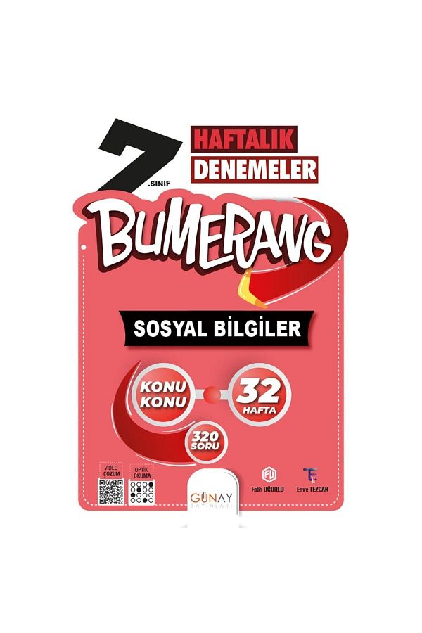 7.sınıf 32 Haftalık Bumerang Sosyal Bilgiler Soru Bankası