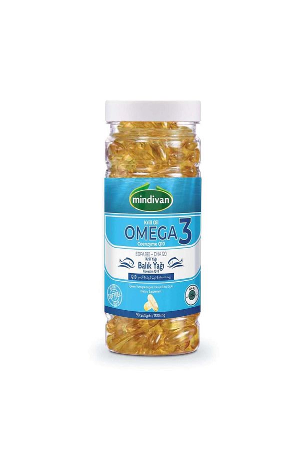Krill Oil, Omega 3, Coenzyme Q10, 1330 Mg 90 Softgels