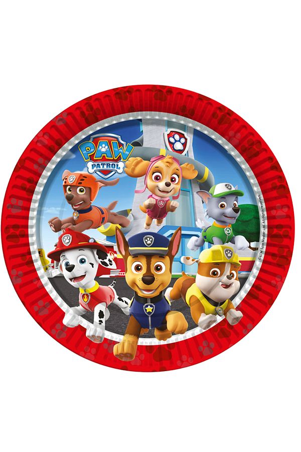 8'li Paw Patrol Karton Tabak, Paw Patrol Refresh Parti Tabağı 23 Cm