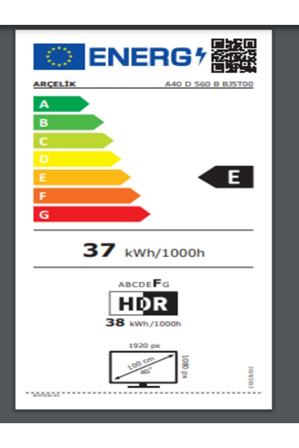 Arçelik 5 Serisi A40 D 560 B / 40" FHD Uydu Alıcılı Full HD TV - Görsel 5