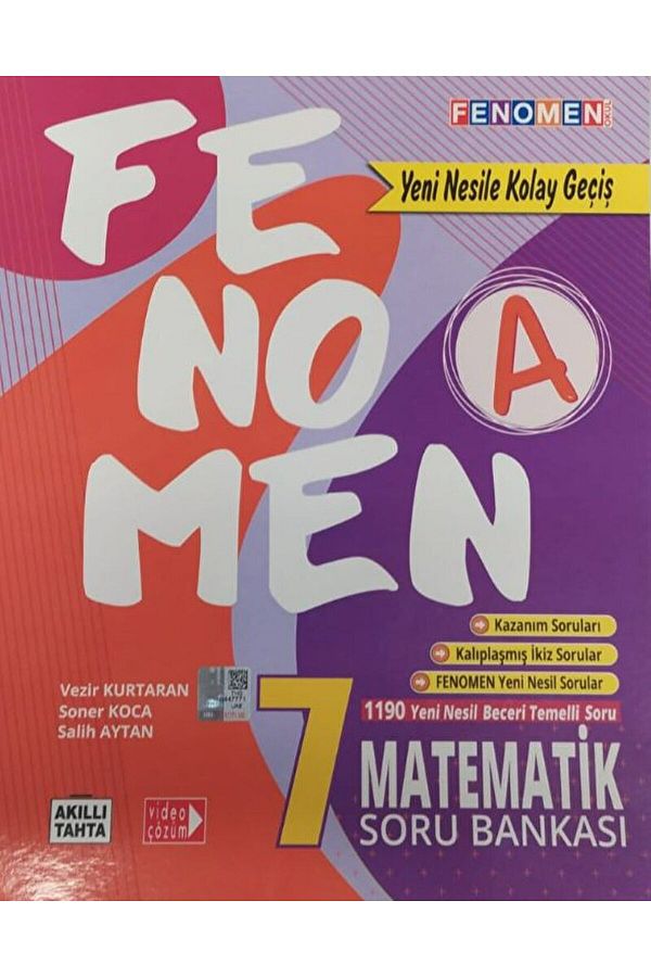 7. Sınıf Fenomen A Serisi Matematik Soru Bankası Fenomen Okul / Fenomen Kitap / 9786258450521
