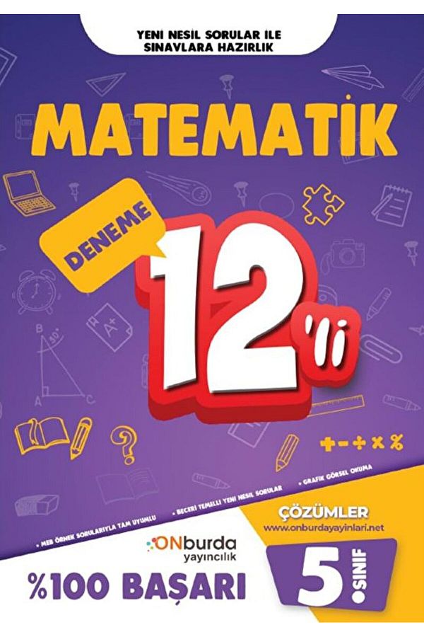 5. Sınıf Matematik Yeni Nesil Branş Denemeleri / Kolektif / ONburda Yayınları / 9786257167970