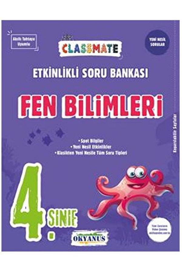 4. Sınıf Fen Bilimleri Classmate Etkinlikli Soru Bankası / Okyanus Yayınları / 9786059565981