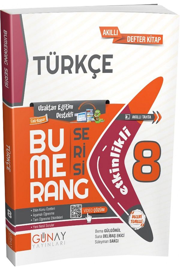 8. Sınıf Bumerang Etkinlikli Türkçe - Günay Yayınları