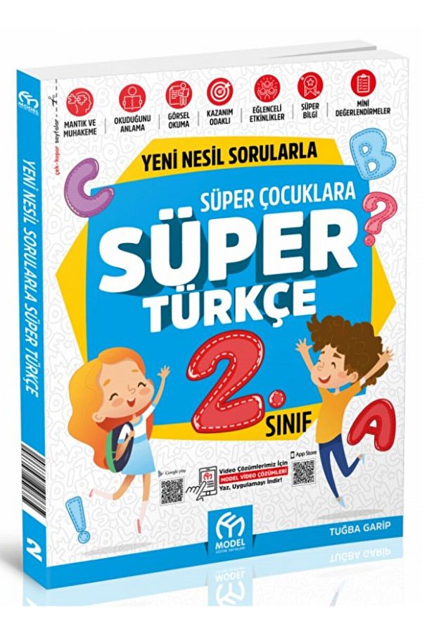 2. Sınıf Yeni Nesil Sorularla Süper Türkçe / Tuğba Garip / Model Eğitim Yayıncılık / 9786258358841