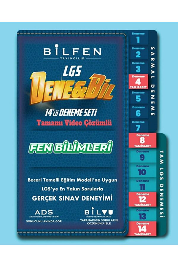 8.Sınıf Denebil Fen Bilimleri 14'lü Deneme Seti / Kolektif / Bilfen Yayıncılık / 9786258245394