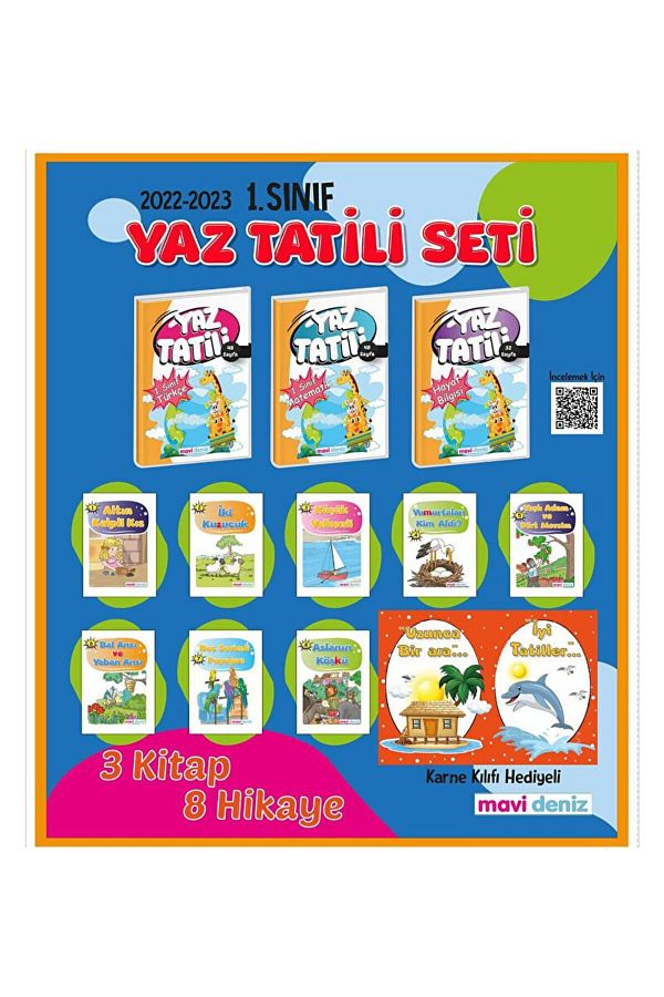 2022 - 2023 1. Sınıf Yaz Tatili Seti / Kolektif / Mavi Deniz Yayınları / 9786057213037