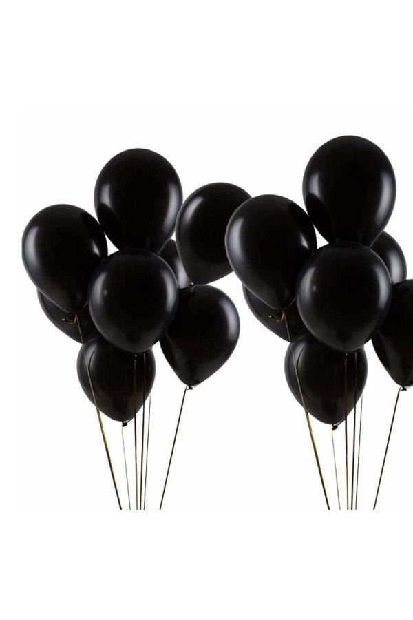 Siyah Renk Balon 100 Adet ( 100'Lü Paket)