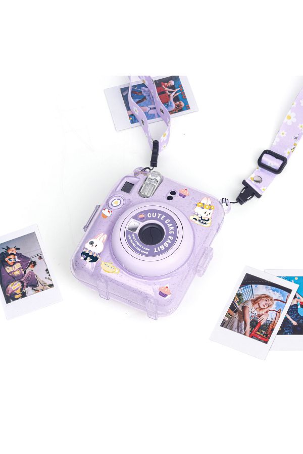 Fujifilm Instax mini 12 Lila Fotoğraf Makinesi-10'lu Film-Kıskaçlı Stand-PVC Albüm ve Simli Pleksi Kılıf Seti - Görsel 6
