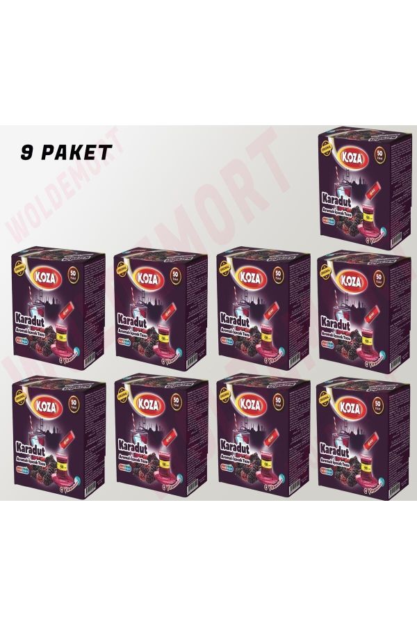 Karadut Aromalı Tek Içimlik Içecek Tozu Seti 9 Paket