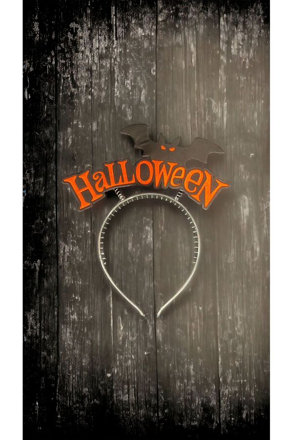 Halloween Turuncu Yarasa Taç Cadılar Bayramı Yarasa Taç