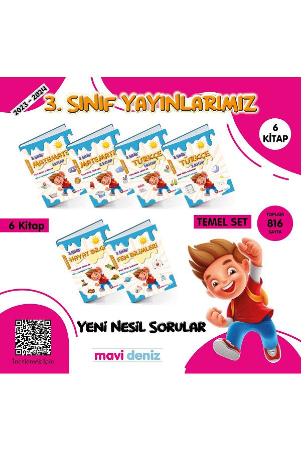 MAVİ DENİZ 3.SINIF 6'Lİ SET 2023-2024